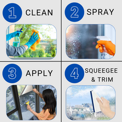 SecureView™ Self Adhesive One Way Privacy Film for Glass Doors (30x300Cm)